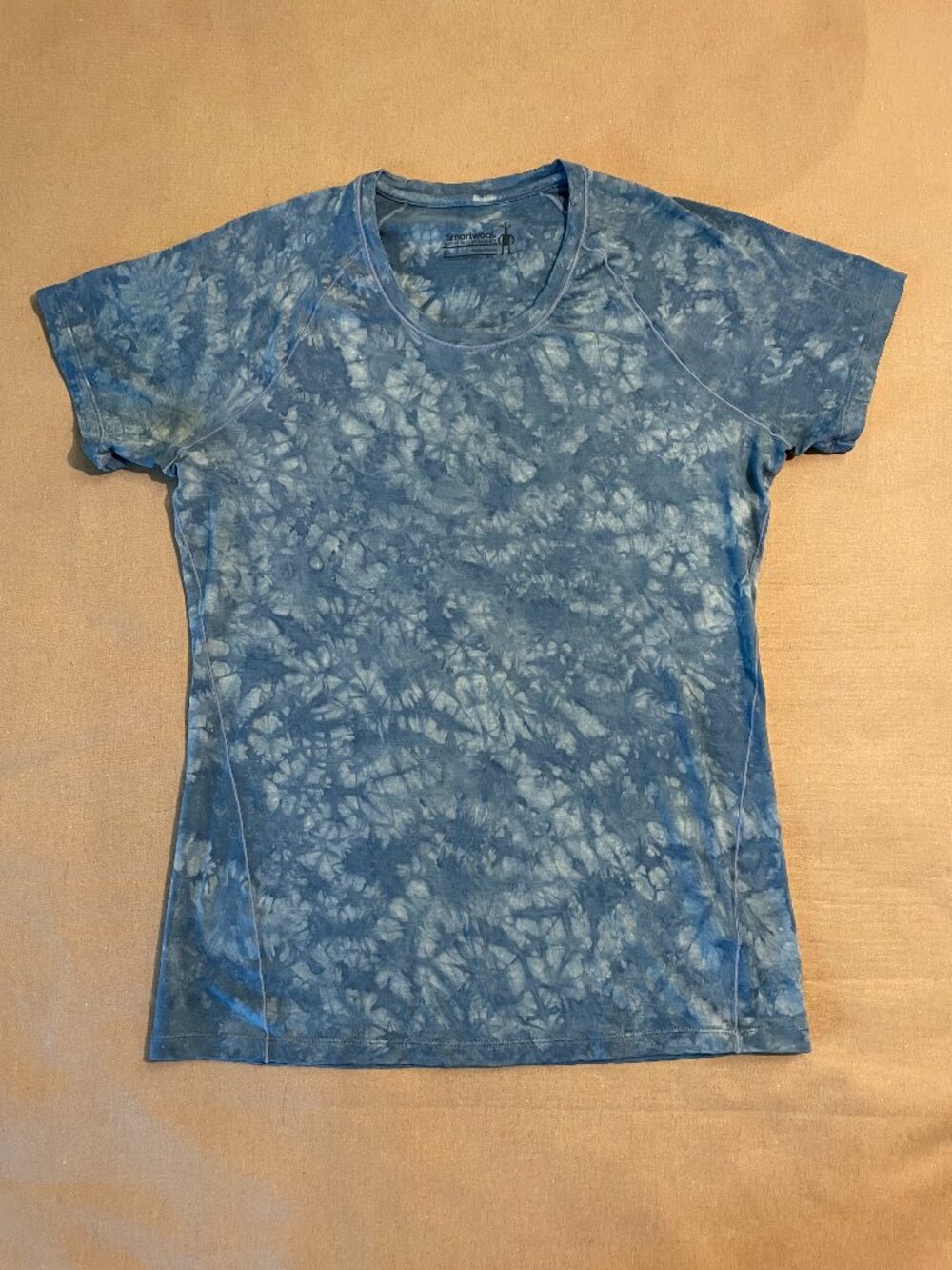 Smartwool Merino Women's Tee Sz L Blue Performance Base Layer Hiking Activewear